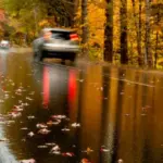 autumn rain car preparation czech road