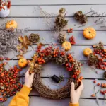 homemade autumn wreath czech style