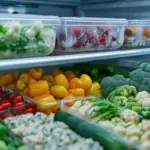 colorful vegetable storage in home during winter