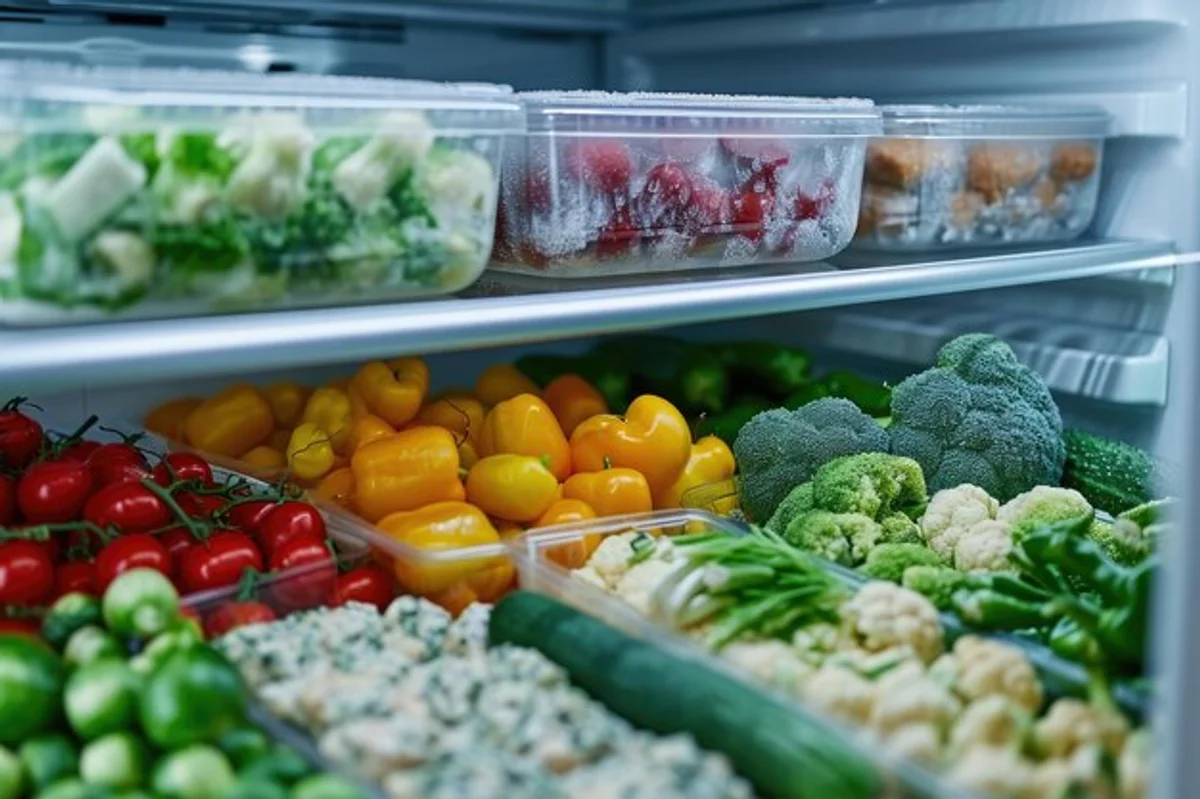 colorful vegetable storage in home during winter