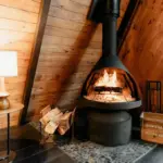 eco heating Czech home winter night family