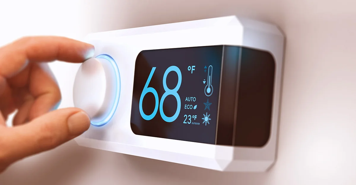 smart thermostat energy saving Czech apartment
