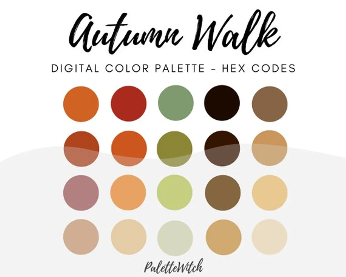 autumn color palette digital illustration czech nature reference