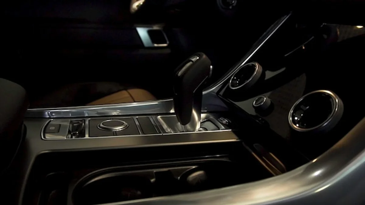 quick gear shifting interior detail modern car