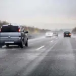 black ice road early morning November Czech Republic safety