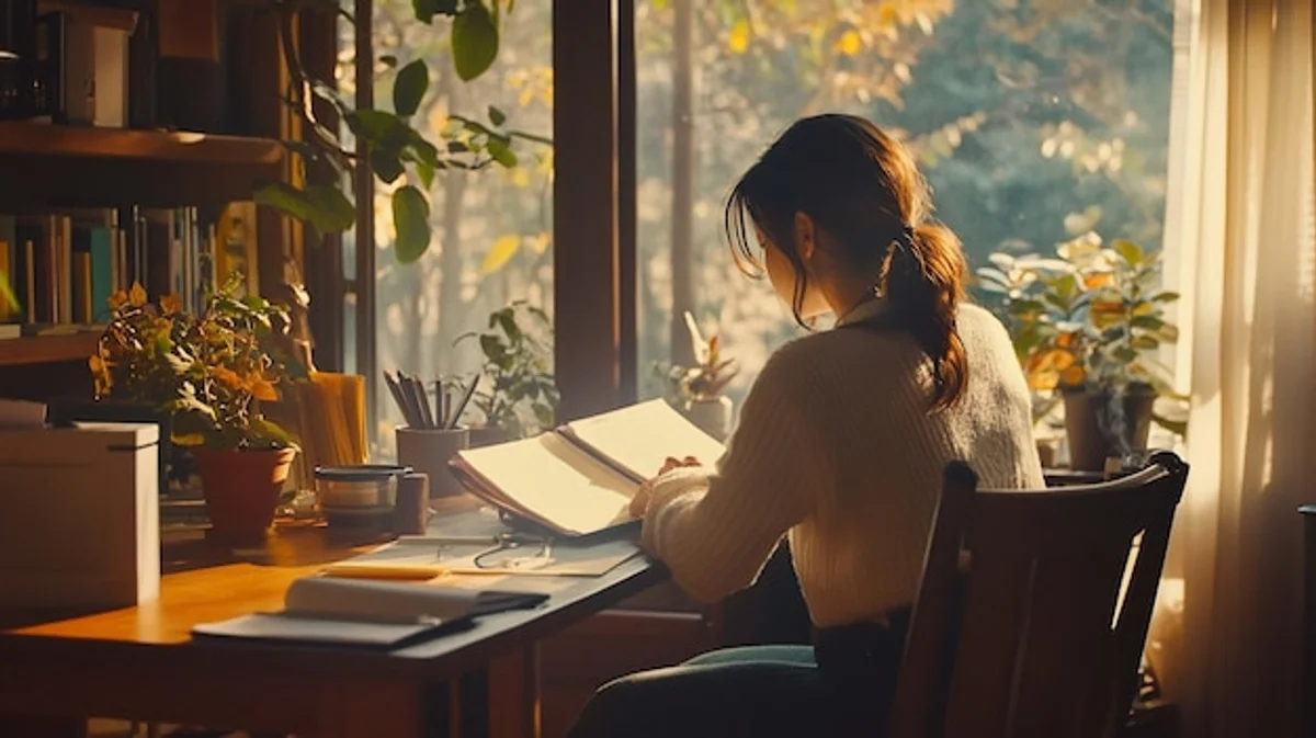 focus autumn productivity home workspace