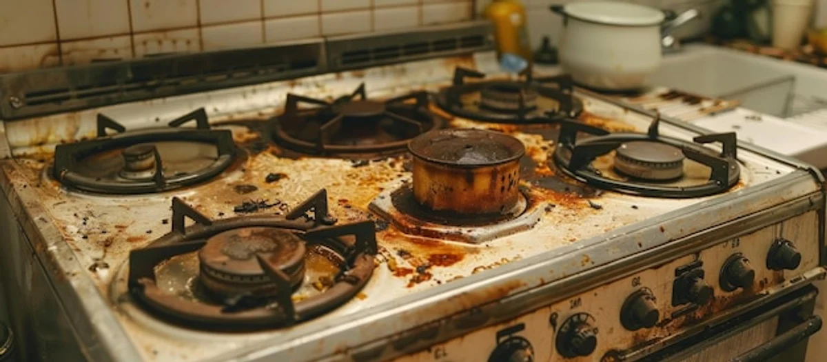 mold in modern kitchen detail