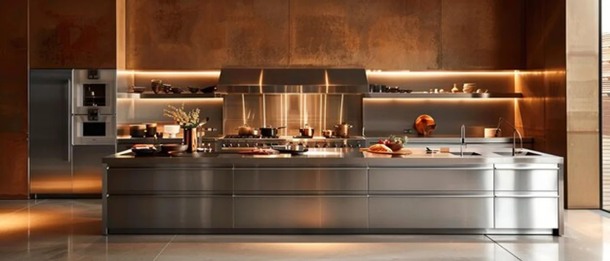 ventilating window in autumn kitchen