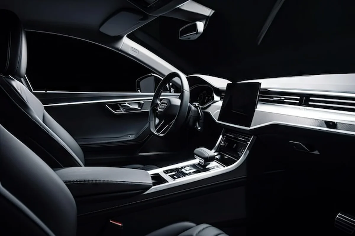 clean car interior minimalist style