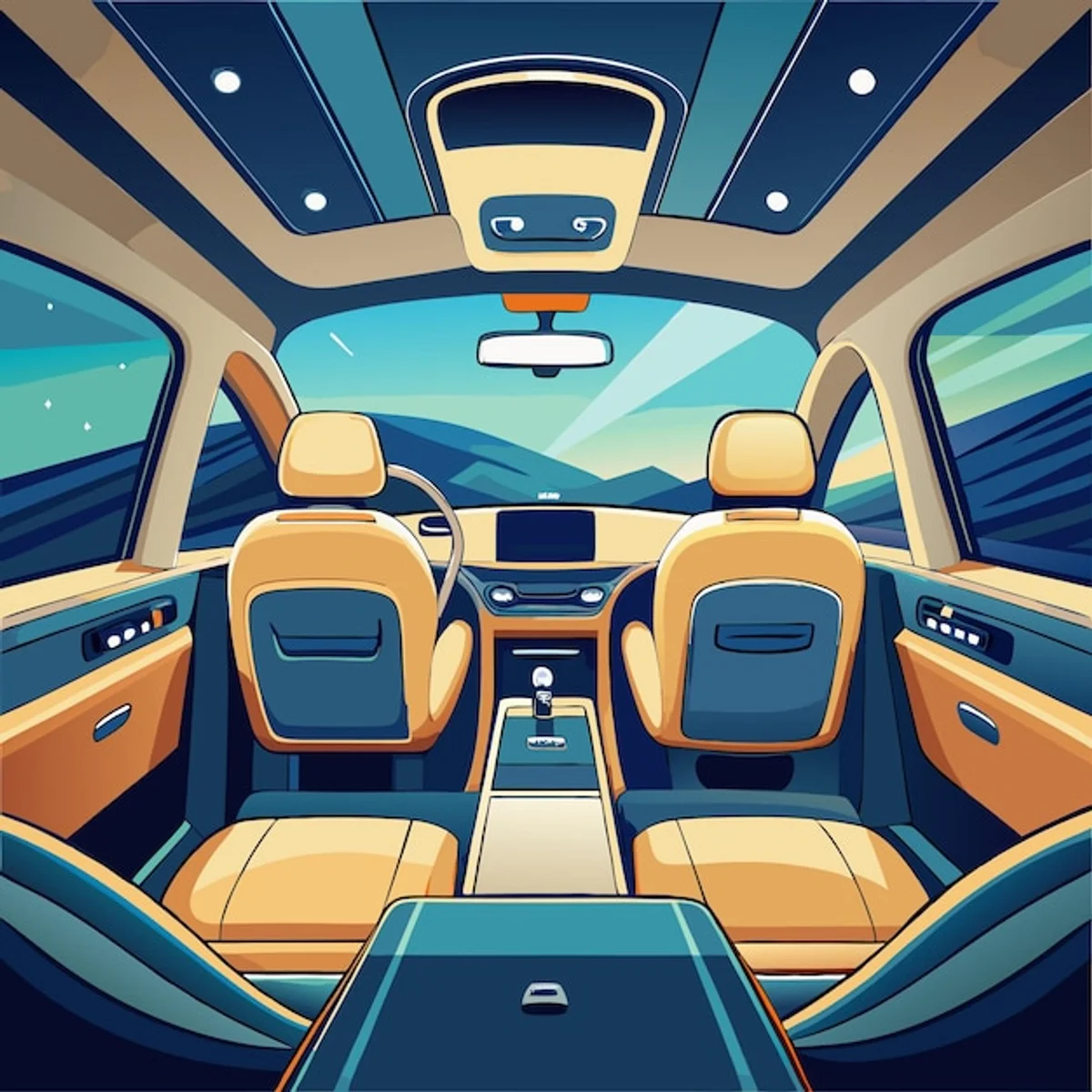 clean car interior minimalism