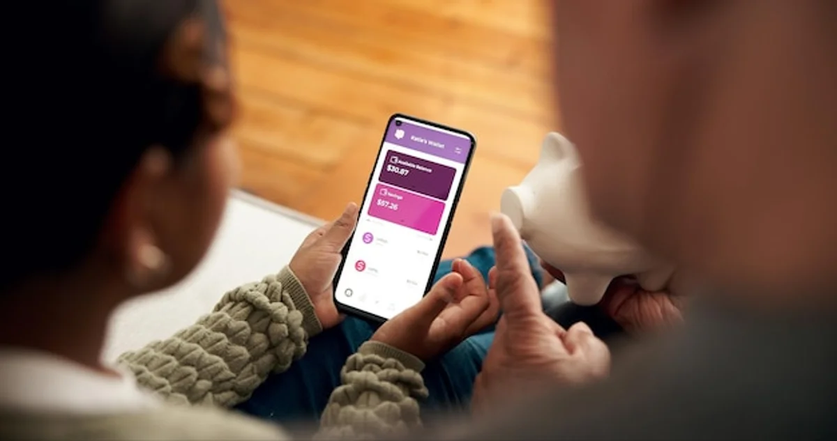 mobile banking app czech user hands smartphone money