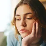 stress relief face psychology woman beauty calm