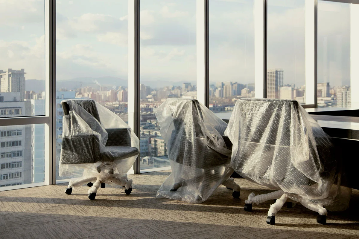 employee stress autumn office window Czech Republic