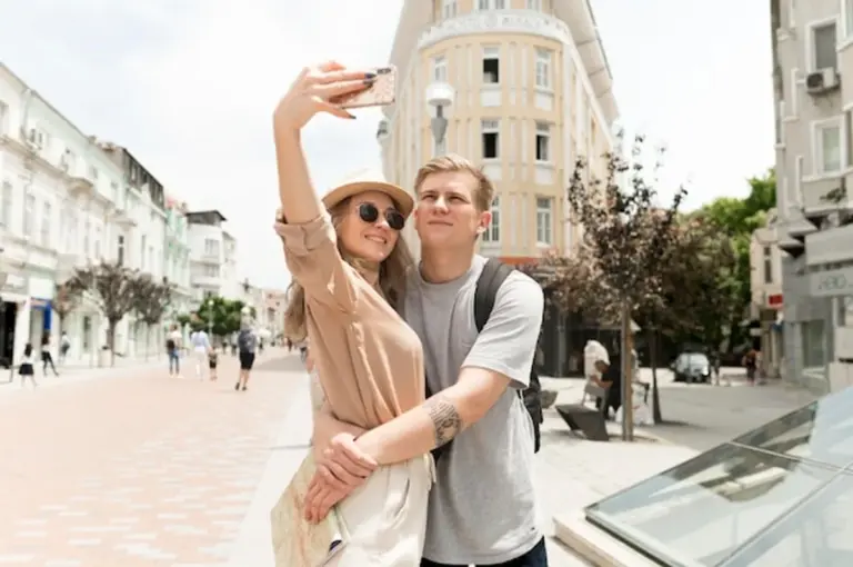 autumn travel Europe city vibes couple