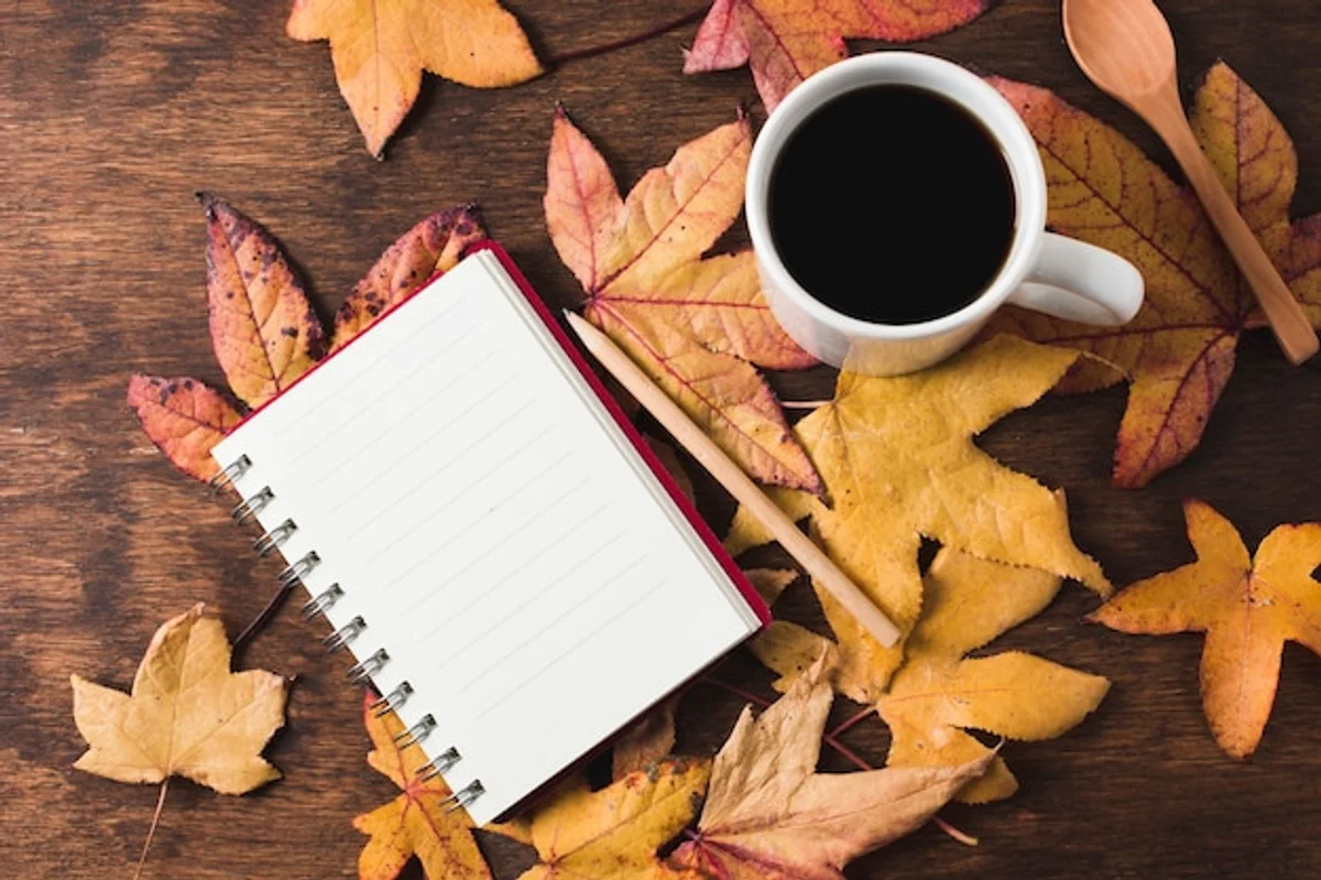organizing autumn budget notebook coffee cz