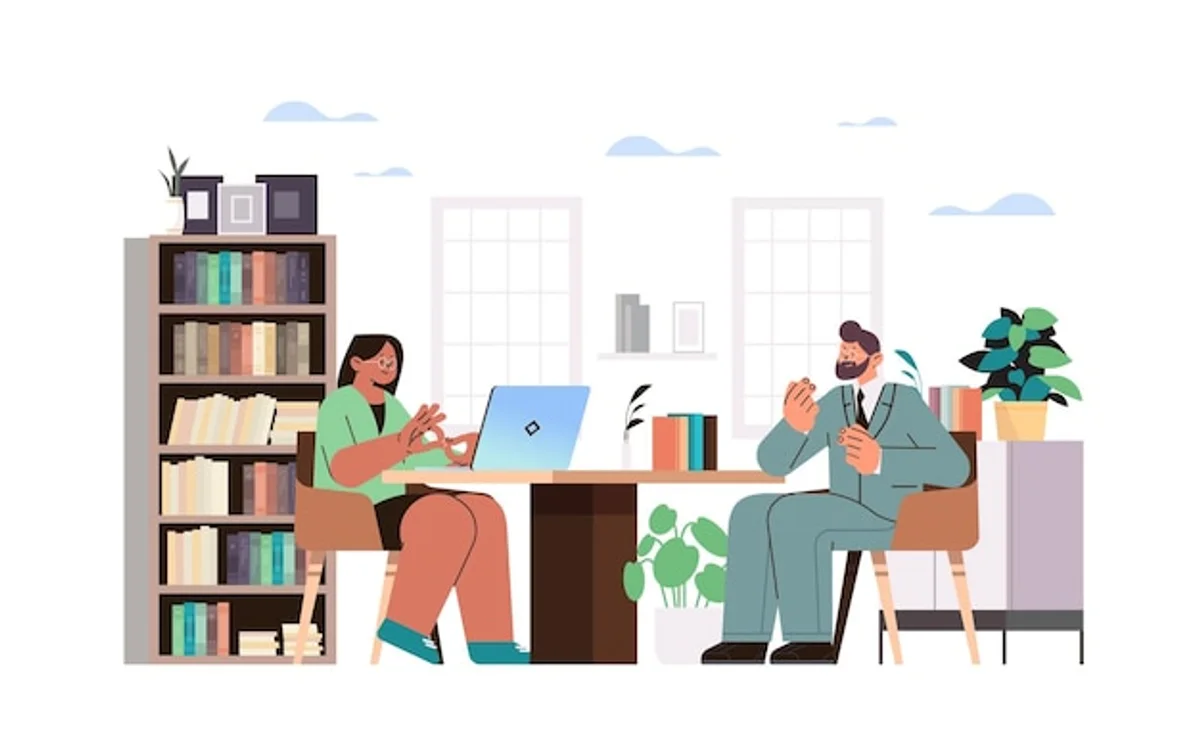 body language reading office conversation