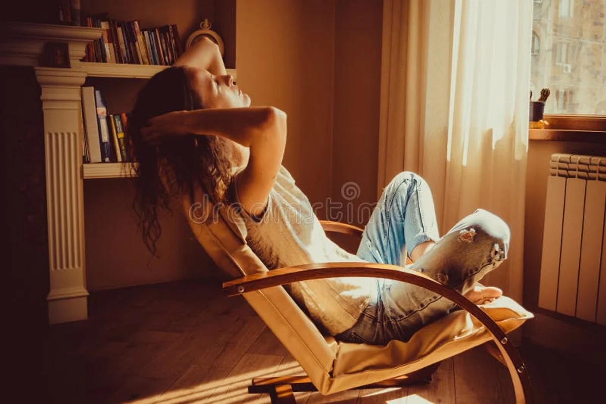 Czech woman cozy home healthy lifestyle immunity