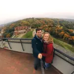 romantic autumn walk prague park colorful leaves