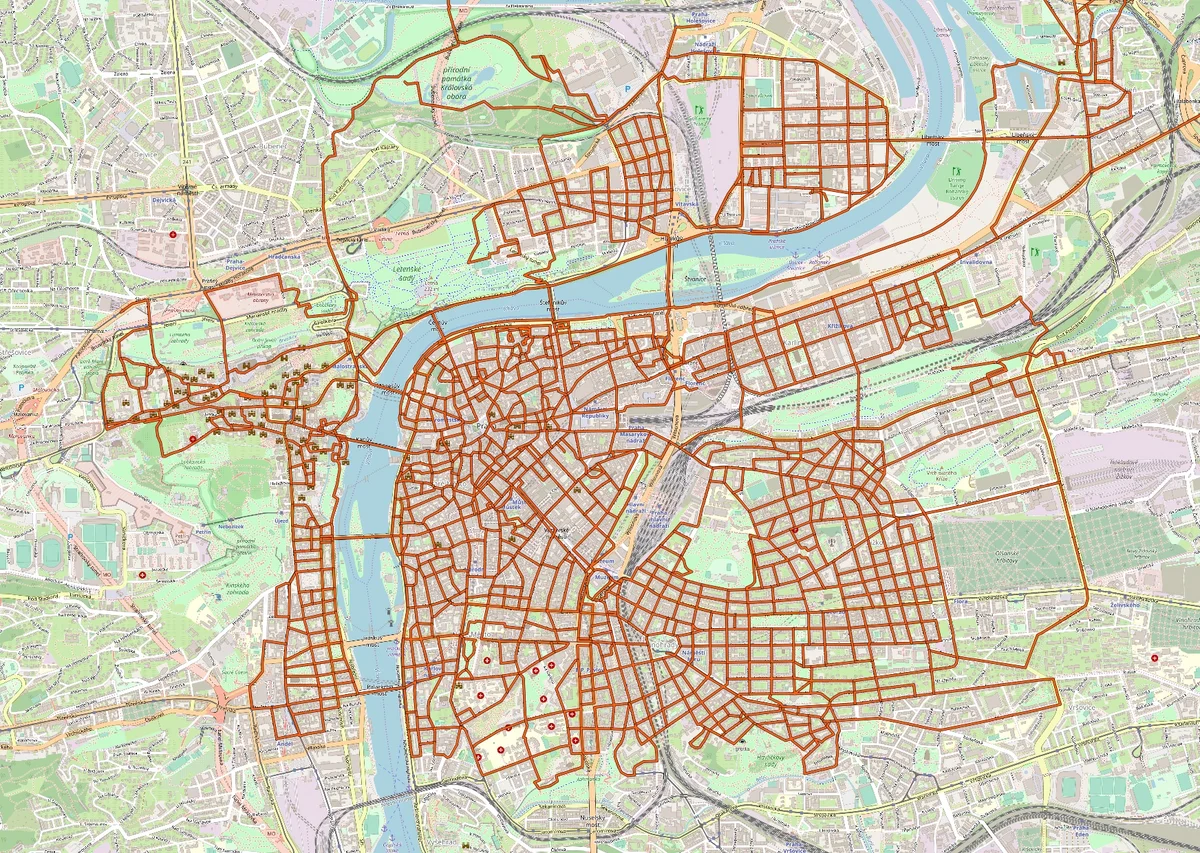 Prague offline map navigation app smartphone street