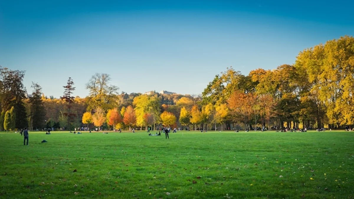 autumn walk in Czech city park
