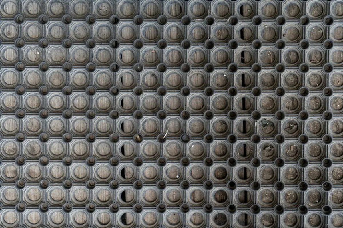 rubber car mat with mud interior detail