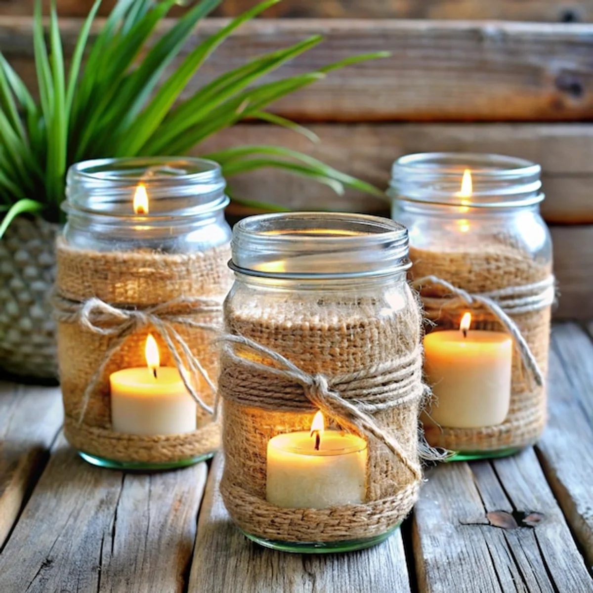 autumn jar candle recycled crafts