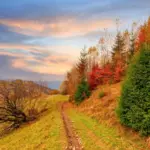 vibrant autumn czech mountains hiking