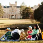 happy family picnic czech nature landscape