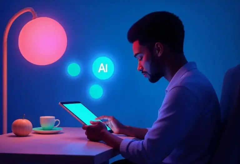 European digital art app creative workspace colorful tablet