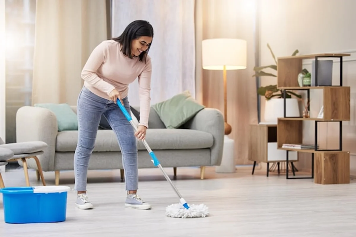 microfiber mop floor cleaning lifestyle