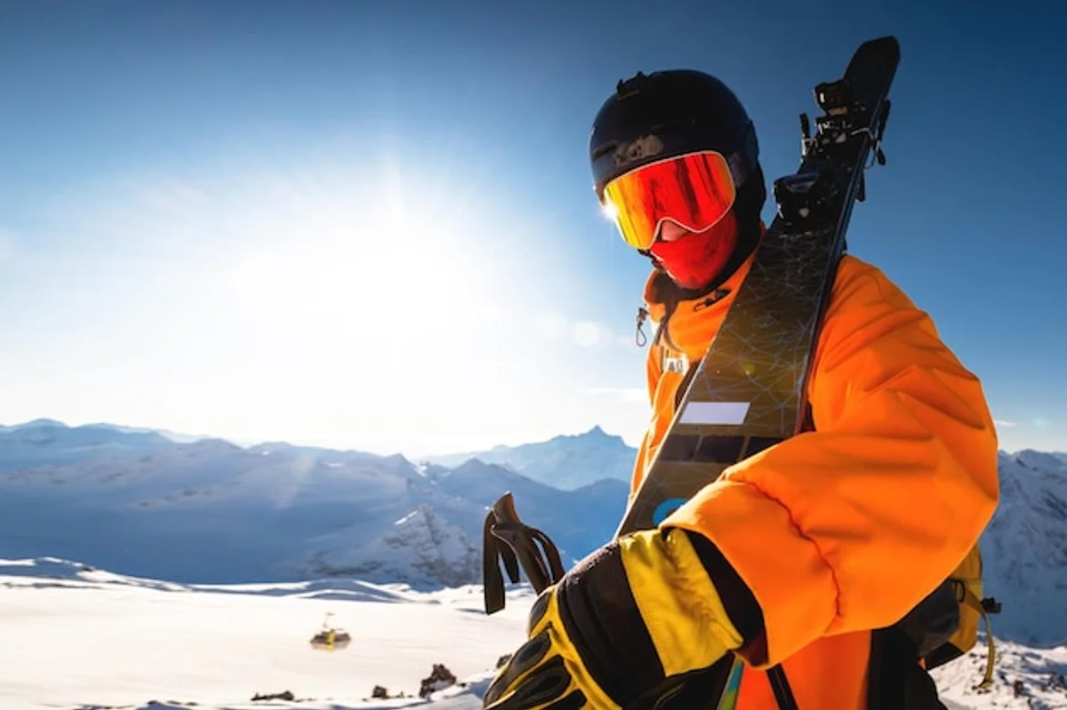 ski equipment preparation home flat lay