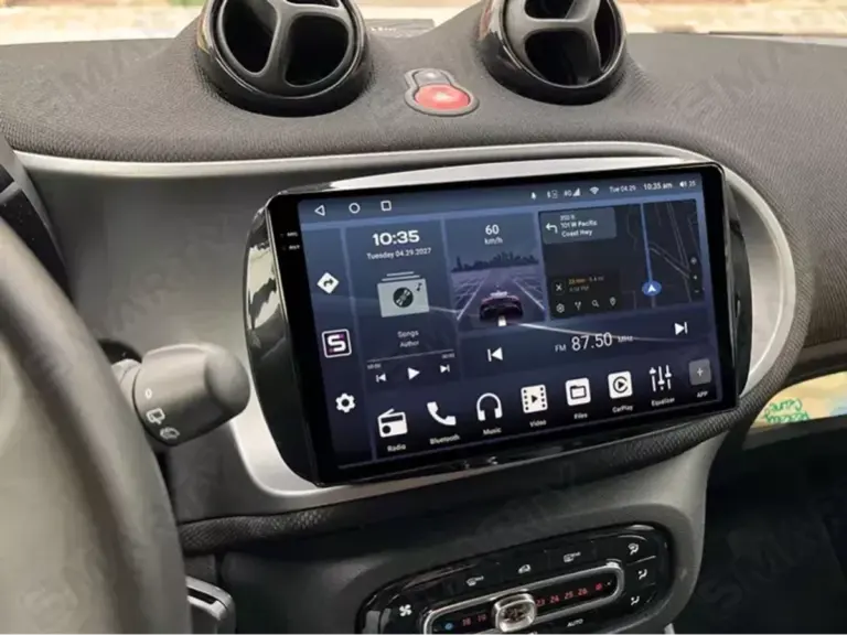 modern smart car navigation app interface 2025 czech driver