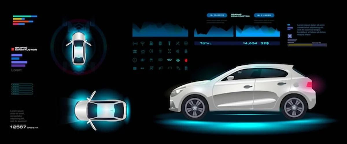 smart car navigation dashboard 2025 realistic interface