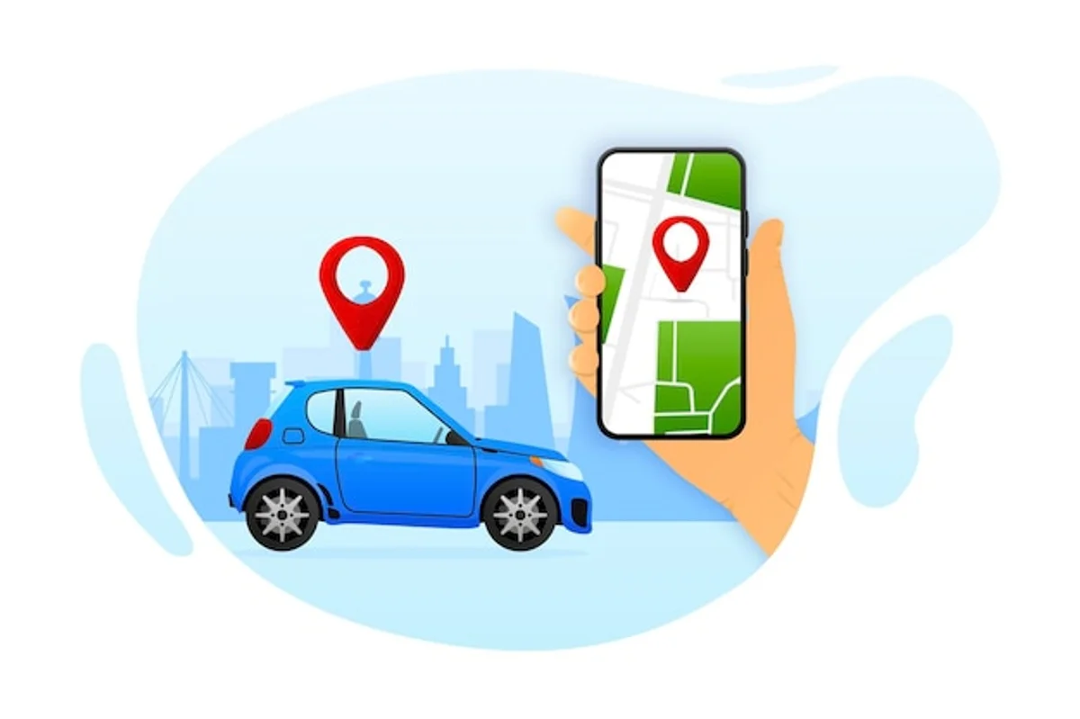 electric car charging virtual navigation app interface