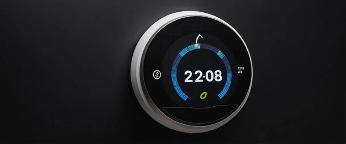 modern smart thermostat display home automation