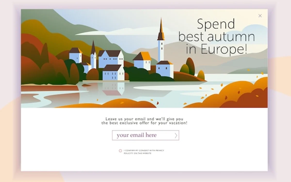 planning travel on mobile app autumn Europe