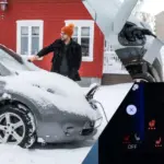 autumn electric car tips cold weather city Czech