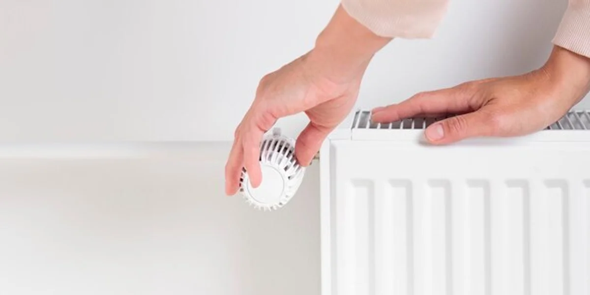 modern home thermostat saving energy autumn