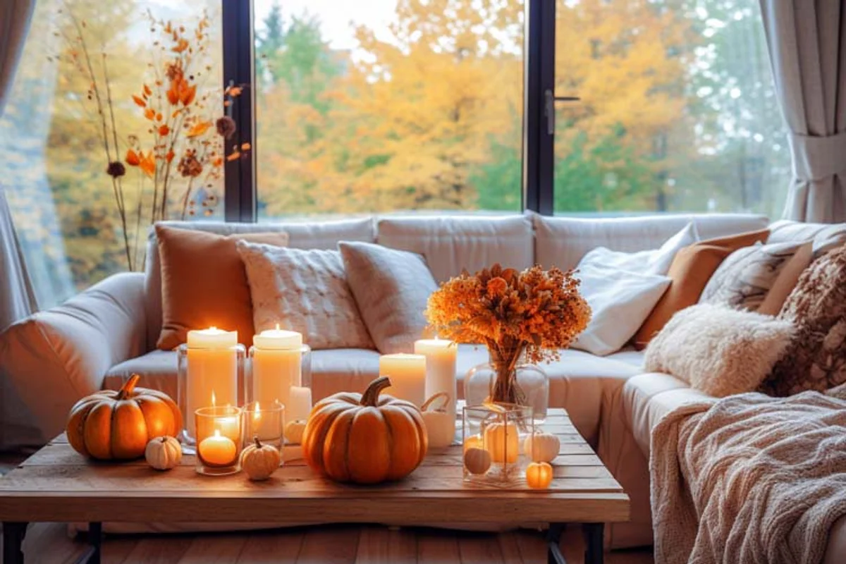 window insulation and cozy interior Czech autumn