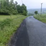 dangerous wet czech road autumn car rain
