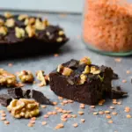 healthy homemade lentil brownies