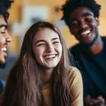 friends sharing emotions candid real moment