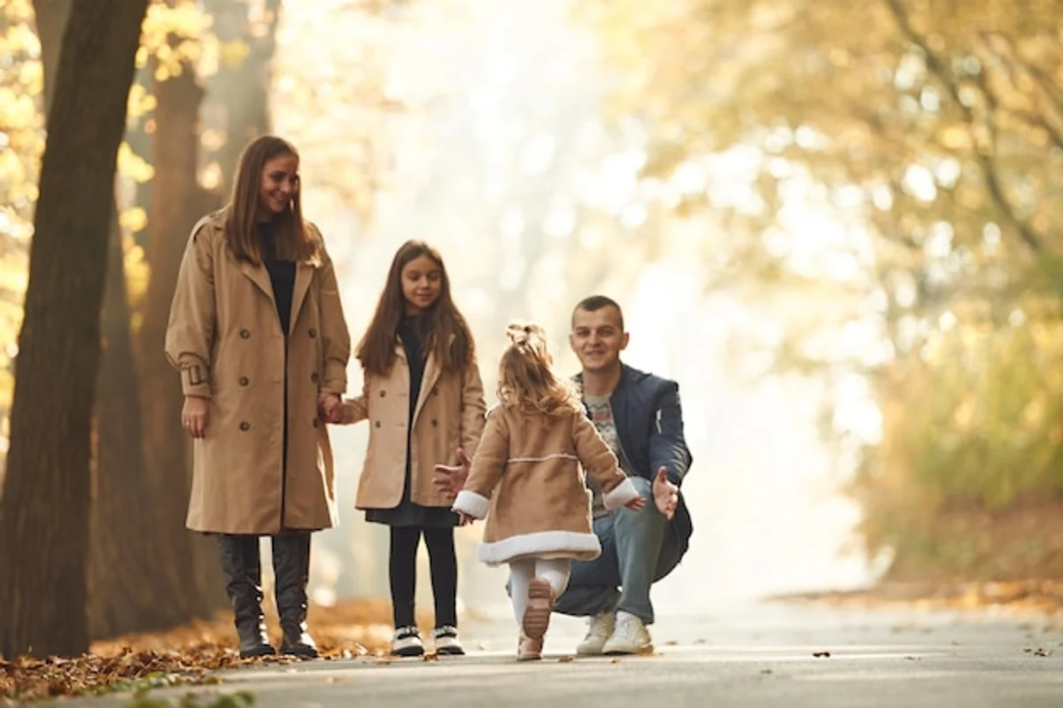 european family updating devices autumn