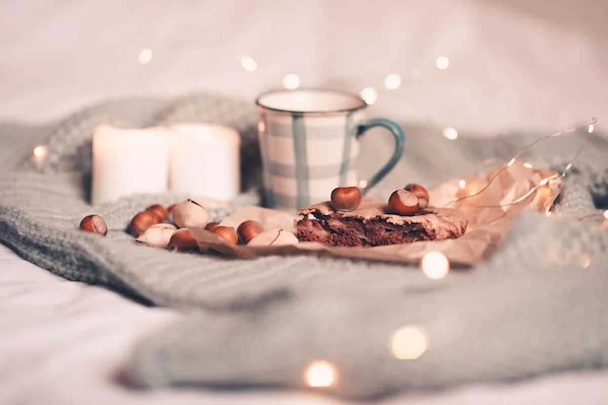 healthy cozy winter breakfast table