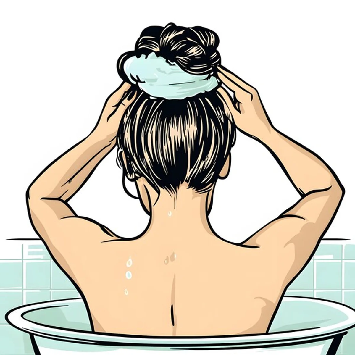 healthy shiny hair minimal bathroom routine