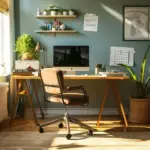 relaxed productive workspace