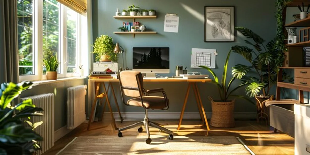 relaxed productive workspace