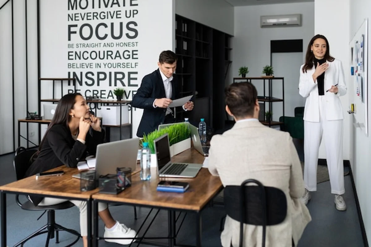 time management people focus modern office