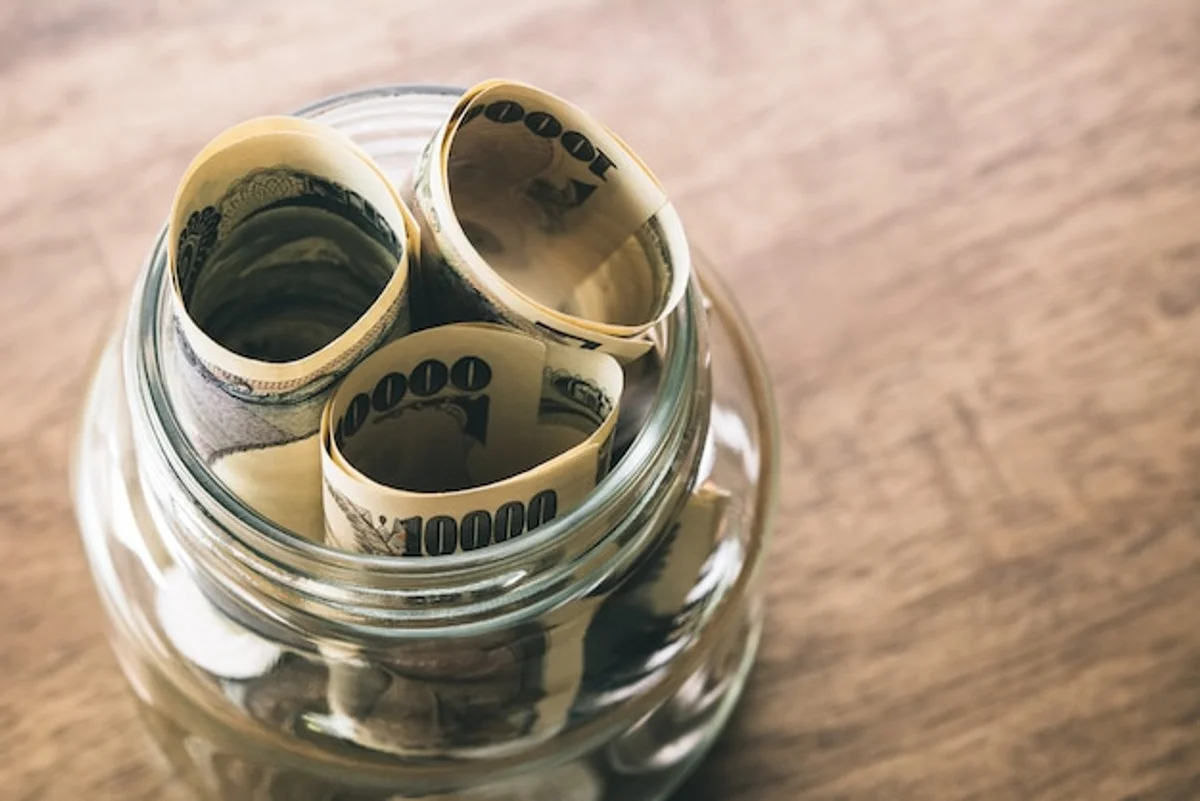 czech glass jar money savings