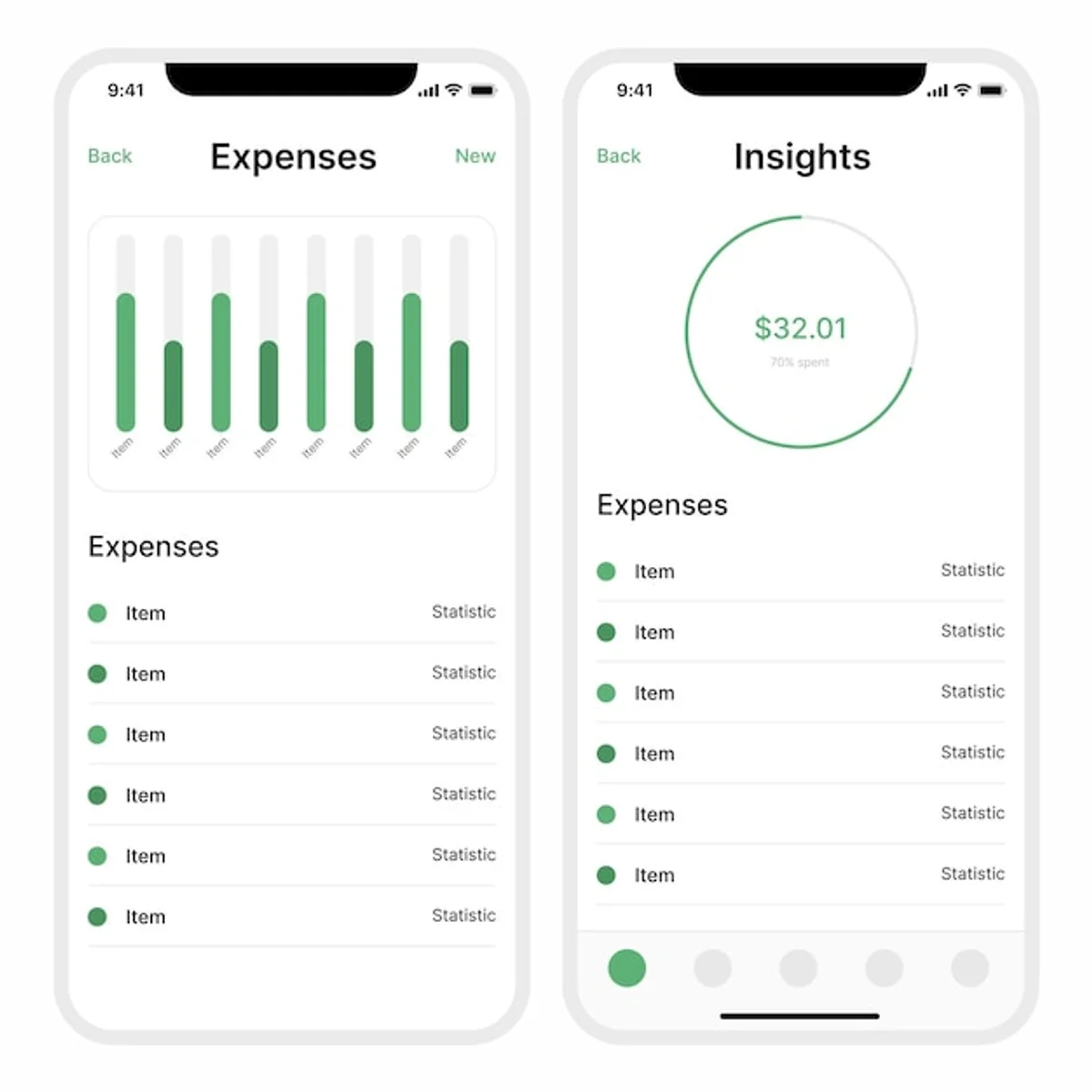 modern budget tracking app interface smartphone table